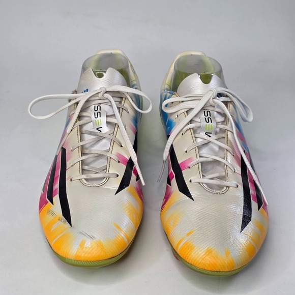 Adidas F50 Adizero Messi FG Soccer Cleats Men\'s Size 11 Boots White Multi F32729 main image 4